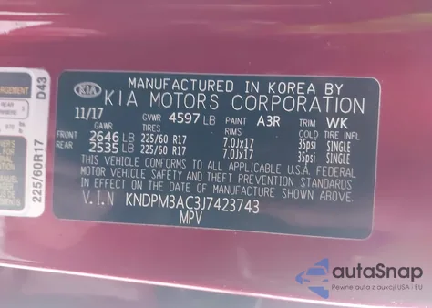 2018 Kia Sportage Lx from USA, damaged, VIN KNDPM3AC3J7423743
